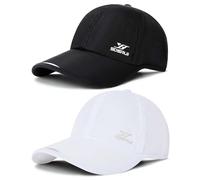 AYPOW 2 Packs Unisex Quick Dry Baseball Cap Hat Outdoor Summer Sun Hat, Breathable Lightweight Outdoor Sports Casual Running Cap, Summer Sun Visor for Hiking Camping Travel Cycling Adjustable Size