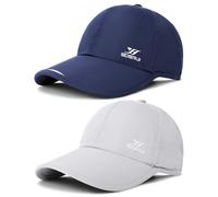 AYPOW 2 Packs Unisex Quick Dry Baseball Cap Hat Outdoor Summer Sun Hat, Breathable Lightweight Outdoor Sports Casual Running Cap, Summer Sun Visor for Hiking Camping Travel Cycling Adjustable Size