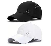 AYPOW 2 Packs Unisex Quick Dry Breathable Baseball Cap, Lightweight Adjustable Foldable Running Sports Caps, Summer UV Protection Outdoor Hats for Men and Women Hiking Walking Climbing Fishing
