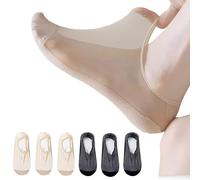 AYPOW 6 Pairs Women No Show Nylon Socks, Ultra Breathable Mesh Thin Ice Silk Low Cut Liner Invisible Socks, Non Slip Cotton Bottom Casual Ankle Sock Daily Boat Sock for Loafers Sneakers Flats Shoes