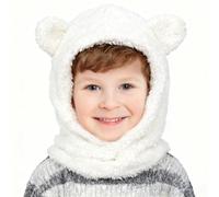 AYPOW Baby Kids Winter Hat Warm Fleece Toddler Balaclava For 1-6 Years, Windproof Thermal Hood Hat Scarf Set Earflap Multifunctional Plush Balaclava Kids Snood Neck Warmer For Outdoor Activities