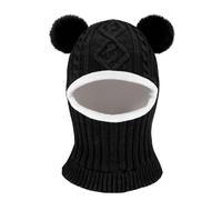 AYPOW Baby Kids Winter Warm Hat Balaclava for 1-6Years, Multifunction Thermal Windproof Knitted Hat Scarf Set for Girls Boys Toddler, Fleece Lined Hat Cap Hood Neck Warmer Scarf for Outdoor Activities