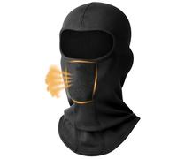AYPOW Balaclava Windproof Ski Mask Unisex Winter Thermal Snood Neck Gaiter Warm Breathable Full Face Cover Soft Balaclava Hat Fleece Lined for Outdoor Sports Motorcycle Cycling Black
