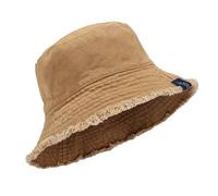 AYPOW Bucket Hats Womens Men Reversible Washed Cotton UV Protection Sun Hats with Frayed Edge Foldable Breathable Fishing Hat Unisex for Ladies Girls Travel Beach Walking Outdoor Khaki