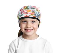 AYPOW Kids Winter Thermal Cycling Skull Cap Under Helmet Hat for 5-12 Years, Windproof Fleece Lined Helmet Liner with Ear Cover, Bike Riding Skating Skiing Beanie Headwear for Boys and Girls Outdoor