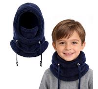 AYPOW Kids Winter Thermal Fleece Balaclava, Multifunctional Windproof Adjustable Face Cover Ski Mask, Warm Fleece Hat Cap Hood Neck Warmer Scarf for 3-10 Years Boys Girls Cycling Skating Outdoor Sport