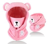 AYPOW Kids Winter Thermal Fleece Balaclava, Novelty Animal Face Cover Ski Mask, Multifunctional Windproof Warm Fleece Hat Cap Hood Neck Warmer Scarf for Boys Girls Cycling Skating Outdoor Sports