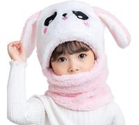 AYPOW Kids Winter Thermal Fleece Hat Balaclava for 1-8 Years, Novelty Animal Hat Multifunctional Windproof Warm Fleece Hat Cap Hood Neck Warmer Scarf for Boys Girls Toddler Outdoor Activities