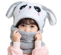 AYPOW Kids Winter Thermal Fleece Hat Balaclava for 1-8 Years, Novelty Animal Hat Multifunctional Windproof Warm Fleece Hat Cap Hood Neck Warmer Scarf for Boys Girls Toddler Outdoor Activities