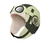 AYPOW Kids Winter Thermal Fleece Hat with Detachable Goggles Age 6-10, Outdoor Windproof Waterproof Warm Bomber Hat Trooper Trapper Caps with Earflap, for Skiing Hiking Cycling Boys Girls Children