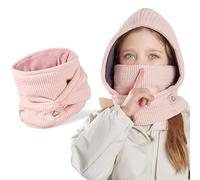 AYPOW Kids Winter Warm Balaclava Hat 4-10 Years, Multifunctional Double Layer Thermal Windproof Face Cover Ski Mask, Warm Knit Fleece Hat Cap Hood Neck Warmer Scarf, Boys Girls Cycling Sking Outdoor