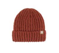 AYPOW Kids Winter Warm Beanie Hat for 2-8 Years, Soft Thermal Fleece Liner Knitted Classic Skull Cap for Boys Girls Toddlers Unisex, Winter Ear Flaps Cosy Caps Headwear for Outdoor Daily Red Brown