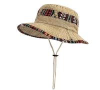 AYPOW Unisex UPF 50+ Summer Bucket Hat, Boonie Hat Adjustable Washed Vintage Denim Hat, Breathable Packable cowboy Cotton Outdoor Sun Hat, Hiking Beach Sports Holiday Safari Hat for Men and Women