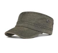 AYPOW Washed Cotton Military Caps for Men, Classic Army Flat Cap Adjustable UV Protection Baseball Cap Trucker Running Hats Unisex, Breathable Soft Summer Sun Hat for Outdoor Sports UK