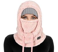 AYPOW Winter Thermal Fleece Balaclava, Unisex Windproof Ski Mask Face Cover, Multifunctional Winter Fleece Hat Hood with Neck Warmer Snood for Men Women, Outdoor Sports Running Skiing Cycling Hiking
