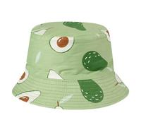AYPOW Women Reversible Bucket Hat Cotton Fisherman Hat, UPF50+ Fashion Lightweight Sun Hats Summer Foldable Outdoor Cap, Packable Fruit Print Double-Side Cap for Teens Girls Beach Travel Party Holiday