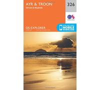 Explorer 326 Ayr & Troon Map With Digital Version, Orange One Size