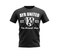 Ayr United Women's Personalised Established Football T-Shirt in Black | Size: Medium Ayr United Black M