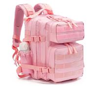 aYrap Tactical Backpack for Men Women, 20L/45L Molle 3 Day Assault Pack Bug Out Bag Rucksack Hiking Treeking Daypack (20L Pink)