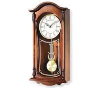 AYRELY® 56cm Vintage Grandfather Clock with Pendulum and Chimes, Hourly/Quarter-Hour Chimes, Mahogany Wood Frame, Large Classic Wall Clock for Living Room, Home Décor Gift