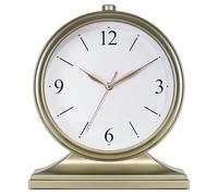 AYRELY® Vintage Desk Clock Silent-Non-Ticking 10-inch dial Table Clock,Retro Mantel Clocks and Easy to Read for Living Room, Bedroom, Shelf Decoration, Fireplace, Farmhouse Decor (Gold)