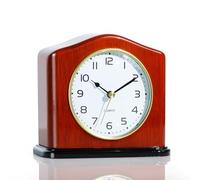 AYRELY® Wooden Mantel Clock - Handcrafted Solid Wood Desk Clock with Silent Quartz Movement and Piano-Gloss Finish, Elegant Table Clock for Fireplace, Bedroom, Office or Gift