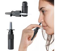 Ayrirel 50PCS 10ml Black Plastic Nasal Spray Bottles Empty Refillable Fine Mist Sprayers Portable Rhinitis Care Sprayer for Nasal Care Home and Travel
