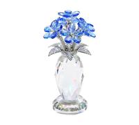 Ayrirel Crystal Forget-Me-Not Bouquet Figurine, Glass Flower Collectible Ornament for Home Decor Table Centerpiece, Presents for Her Mum Mother's Day, Birthday, Anniversary, Wedding