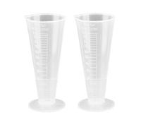 Ayrsjcl 2pcs 100ml Plastic Measuring Jug Transparent Chemical Industry Cone Liquid Scale Container Kitchen Measurement Cups