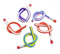 Ayrsjcl 5pcs Flexible Soft Pencil Magic Bendy Pens Cute Stationerywith Eraser Student School Office Supplies