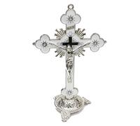 Ayrsjcl Cross Statue Figurine Jesus Statue Religious Items Catholic Religious Figurines and Statues Gifts for Men Women