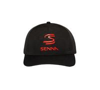 Ayrton Senna F1 Debossed Curved Peak Hat (Black)