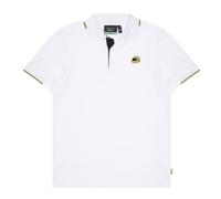 Ayrton Senna F1 Helmet Polo Shirt, White, XXL