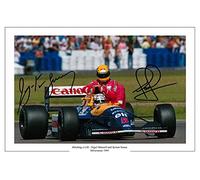 Ayrton Senna & Nigel Mansell - F1 Formula One Autographed Signed 6x4 Inch Photo 3