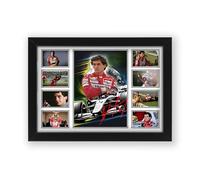 Ayrton Senna Poster Print - Limited Edition Autograph Fan Gift - Collectible Memorabilia Merchandise (Framed A3 (30x40cm))