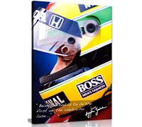 Ayrton Senna Quote F1 Canvas Wall Art Picture Print (36x24in)