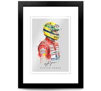 Ayrton Senna Signed Photo F1 Legend Helmet 2026 Poster Print Autograph Framed Display Memorabilia Gift (Ayrton Senna 2026, A4 Framed (Black Frame))