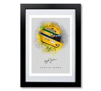 Ayrton Senna Signed Photo F1 Legend Helmet Poster Print Autograph Framed Display Memorabilia Gift (A4 framed & mounted)