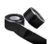 Aysatogc 2 Rolls Self Fusing Silicone Tape Seal Waterproof Repair Tape for Heavy Duty Hose Leak Cable Winding Insulating Electrical Insulation Tapes Emergency Rescue Wrap(Black)
