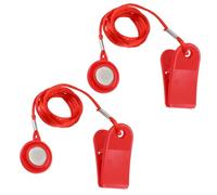 Aysatogc 2PCS Universal Treadmill Safety Key, Magnetic Safety Switch Universal Treadmill Replacement Accessories Emergency Stop Magnet for Most Treadmills Running Machines(Red)