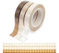 Aysatogc 3 Roll Led Light Strip Tape, 0.39 in x 29.53 ft Light Dimming Masking Cover Sticker Soften Lighting Blocking Sticker Fits LED Strips, Cabinet, Cove, TV Backlight (3Colors)