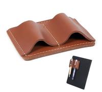 Aysatogc Handmade Leather Pen Holder Clip, PU Leather Retro Notebook Pen Clips for Notebooks and Journals Secure Pencil Organizer Fits Most Pen Sizes