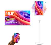 AYSTekMann 15.6" Digital Signage Display 10000 mAh Capacitive Touch Screen Advertising Display with Wireless Screen Mirroring, All in One LCD Screen HDMI-in with Android 11(2+32GB)