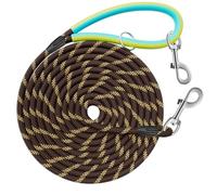 Aystkniet Reflective Training Leads for Dogs, 5M / 10M / 15M / 20M / 30M Long Line Dog Lead with Double Clip and Soft Rubber Handle, Strong Recall Training Leash for Small Medium and Large Dogs