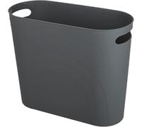 AYSUM 2Pack 12L Slim Waste Basket Plastic Trash Can Small Plastic Bin Slim Garbage Container Bin with Handle for Home Kitchen Bathroom Bedroom Office, Black