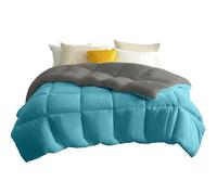 AYSW Warm Double Coverless Duvet 10.5 Tog Comforter and Anti Allergy All Season Grey and Teal NO Pillowcases Only Quilt 10.5 Tog Duvet