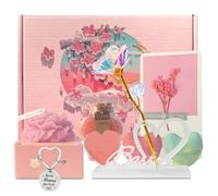 AYSYR Birthday Gifts Set for Mom,Bath Bombs Gift Set con Rose Decoration,Bath Salt Balls in Heart Shape Smells Good,Presents For Women, Wife,Mother,Perfect for Bubble and Spa Bath
