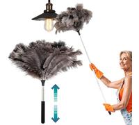 AYSYR Feather Duster Extendable,Ostrich Feathers Dusters Extra Long,Long Feather Dusters Extendable For Cleaning,Telescopic Duster For Cleaning Supplies,Home,Car,Office