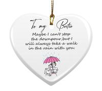 AYSYR Ornament,Friendship Gift for Women White Heart Shape Ceramics, for Women Easy to Portable,Thinking of You Gifts can Express Your Emotion,Sympathy Gift Pretty
