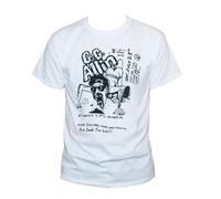 AYTAPUGE GG Allin Hardcore Punk Music Gig Flyer T-Shirt Graphic Tee White XL